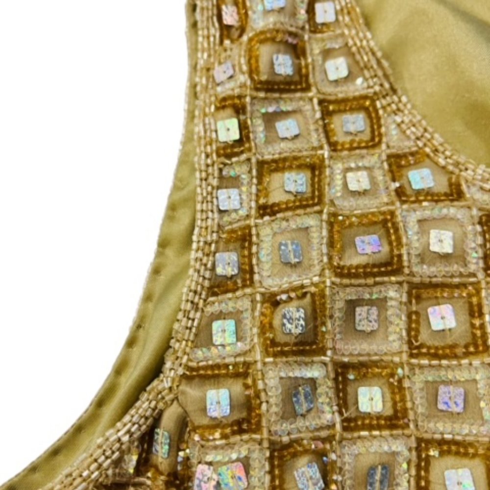 K.C.‎ Malhan Sequined Beaded Sleeveless Small Top Gorgeous! Dressy BOHO CITY - Picture 3 of 11